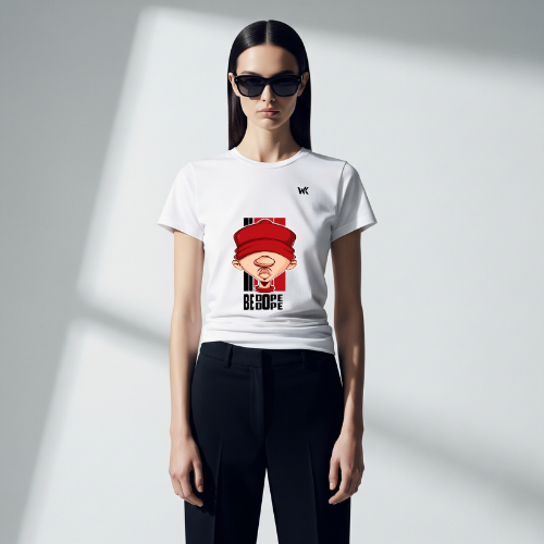 Unisex Ice White Be Dope Graphic Printed Basic T-Shirt