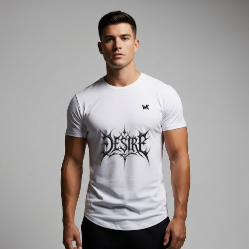 Unisex Cloud White Desire Graphic Printed Basic T-Shirt