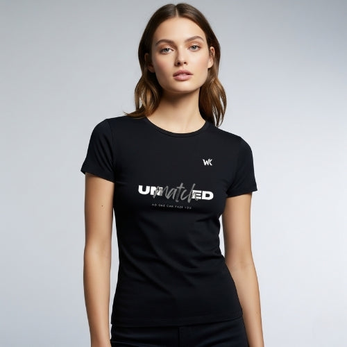 Unisex Raven Black UNMATCHED Graphic Printed Basic T-Shirt