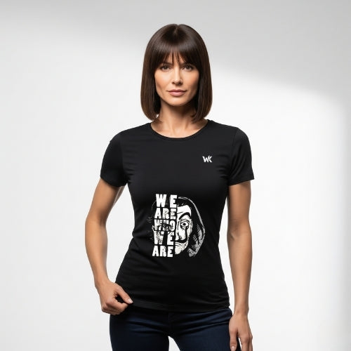 Unisex Obsidian Black WE ARE WHO WE ARE Graphic Printed Basic T-Shirt