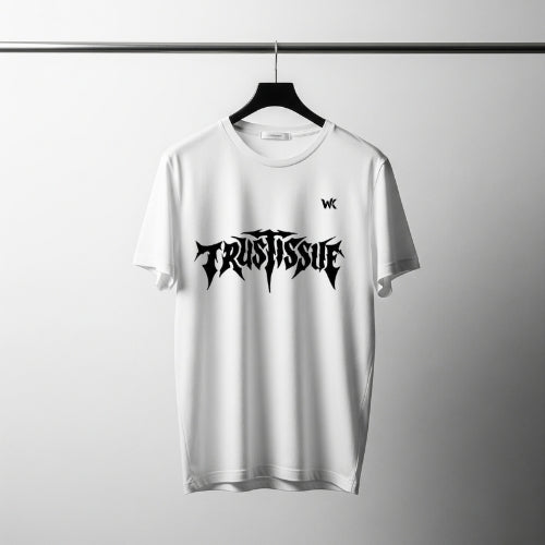 Unisex Midnight Black TRUST ISSUE Graphic Printed Basic T-Shirt