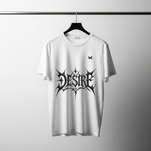 Unisex Cloud White Desire Graphic Printed Basic T-Shirt