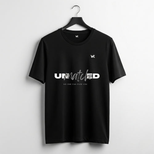 Unisex Raven Black UNMATCHED Graphic Printed Basic T-Shirt
